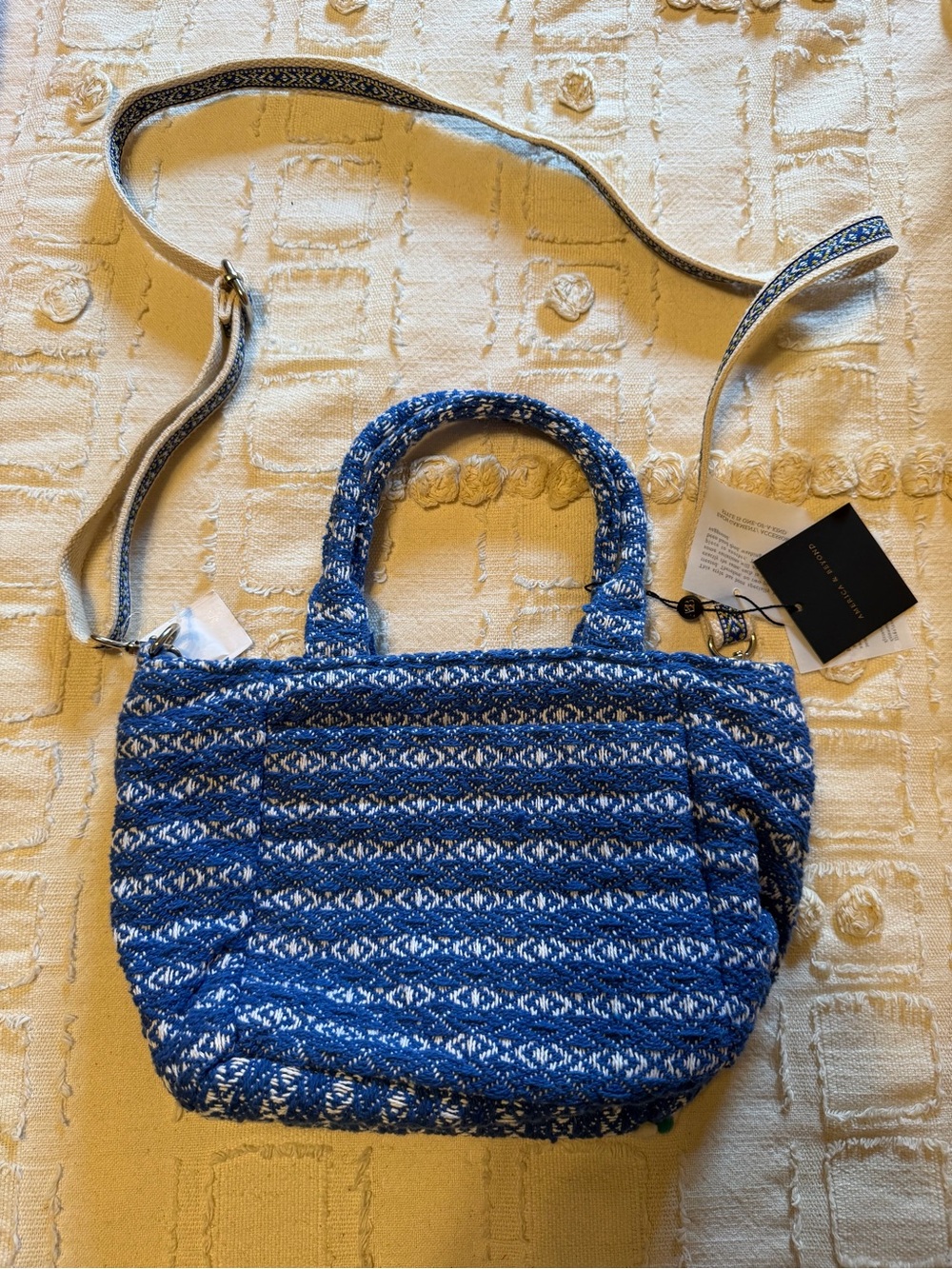 Blue Crab Embellished Crossbody Tote - Picture 2 of 3